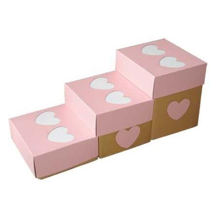 犬、猫用　階段 スロープ　　わんステップ 3段/ピンク　　国産硬質ダンボール製 | 