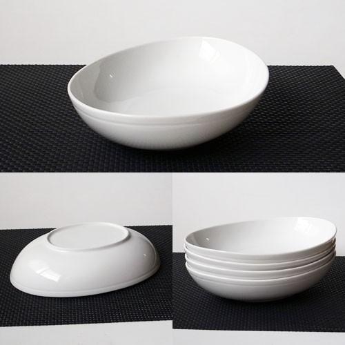 23cm オーバルベーカー カレー皿 白 パスタ皿 楕円 軽い 軽量 だ円