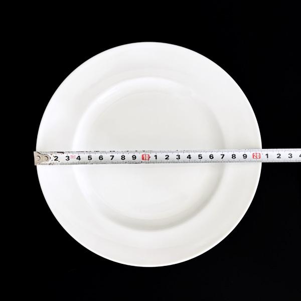 20.5cm リム付き丸皿 ライスプレート 白 シンプル 皿 リム皿 丸皿
