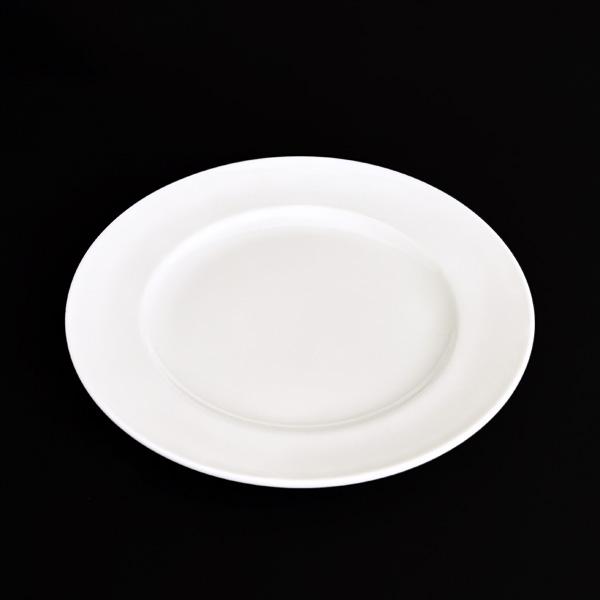 20.5cm リム付き丸皿 ライスプレート 白 シンプル 皿 リム皿 丸皿