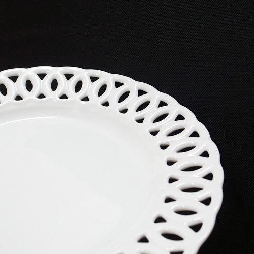 スカシ リング 透かし皿 白 丸皿 小皿 ケーキ皿 デザート スイーツ 皿