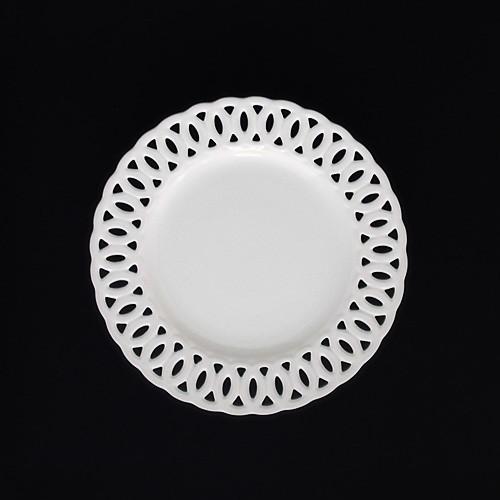 スカシ リング 透かし皿 白 丸皿 小皿 ケーキ皿 デザート スイーツ 皿