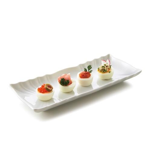 リンクル 29cm 長角皿 白 食器 おしゃれ レクタングル 長方形 深皿