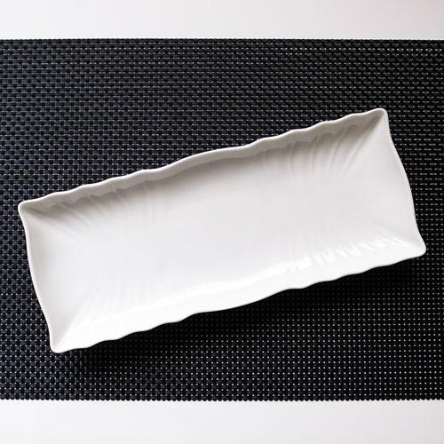 リンクル 29cm 長角皿 白 食器 おしゃれ レクタングル 長方形 深皿