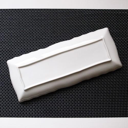 リンクル 29cm 長角皿 白 食器 おしゃれ レクタングル 長方形 深皿