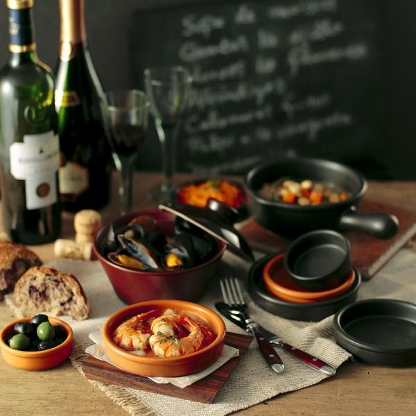 健康鍋シリーズ 8cmバル（黒） cafe カフェ 食器 業務用 アヒージョ 鍋