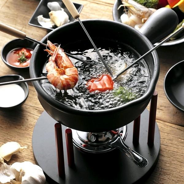 健康鍋シリーズ フォンデュ（小） 黒 cafe カフェ 食器 業務用