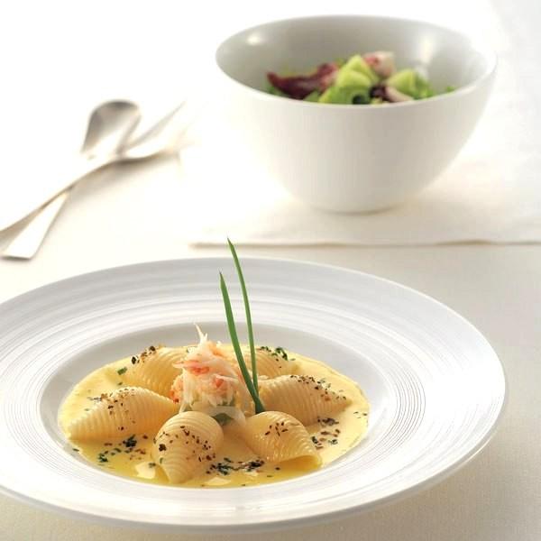 グラシア ビスク風 28cmハット型スープ皿 白い食器 cafe カフェ 食器