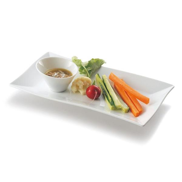 波形 36cm細長角皿 白い食器 cafe カフェ 食器 業務用 日本製 |  | 01