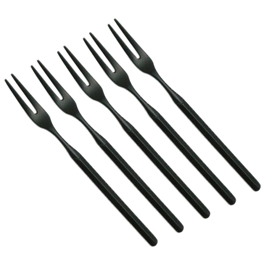 ガルボ オードブルピック フルーツピック 黒マット仕上 5本セット