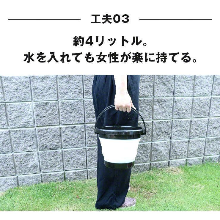 折りたたみ バケツ 着脱式 LED ライト おしゃれ シリコン たためる 4L ソフトバケツ シリコン バケツ 大容量 やわらかい 軽量 .3R | ブランド登録なし | 11
