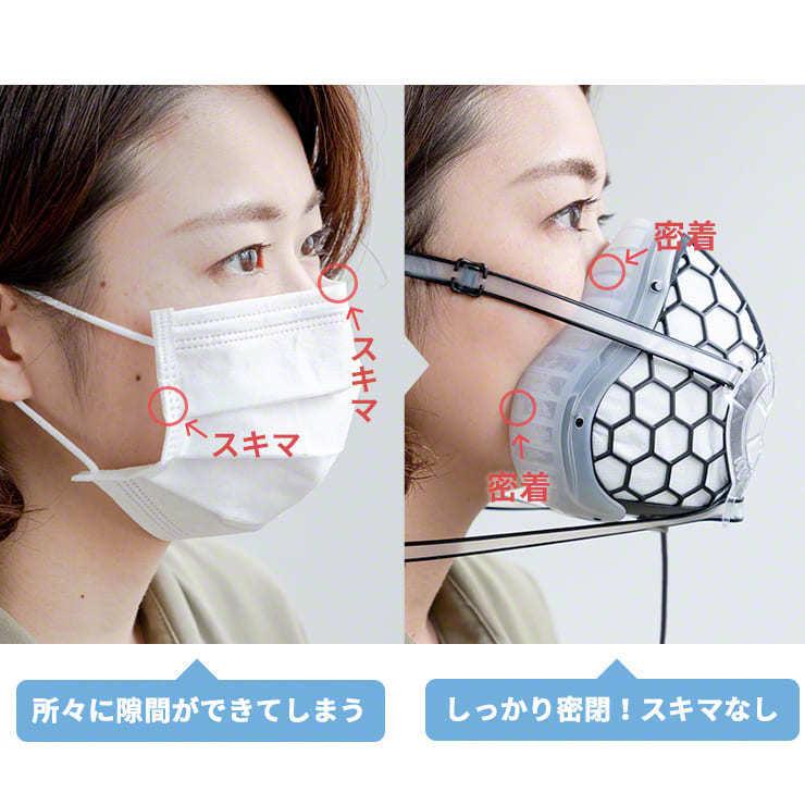 ファン付き マスク Qurra 電動 ファン マスク ファン付き 電動マスク ファン 呼吸 99%カット ウイルス ファン付きマスク .3R | ブランド登録なし | 06