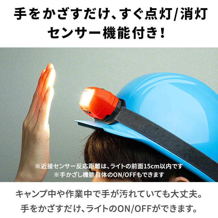 ヘッドライト 充電式 防水 軽量 LED センサー 搭載 明るい 角度調整 ヘルメット 長時間 釣り 登山 防災 400lm ASSIKE .3R｜tabtab｜12