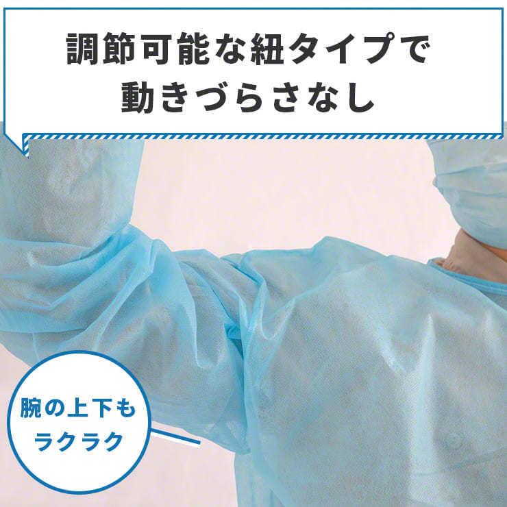 防護服 保護ガウン アイソレーションガウン 男女兼用 飛沫 予防 ウイルス対策 大きめ 保護服 作業服 不織布 衛生 加工 研究 工場 .3R｜tabtab｜08