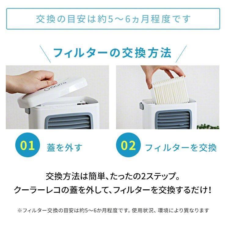 冷風扇 交換 フィルター Qurra クーラーレコ 3R-TCF03 専用 ポータブル