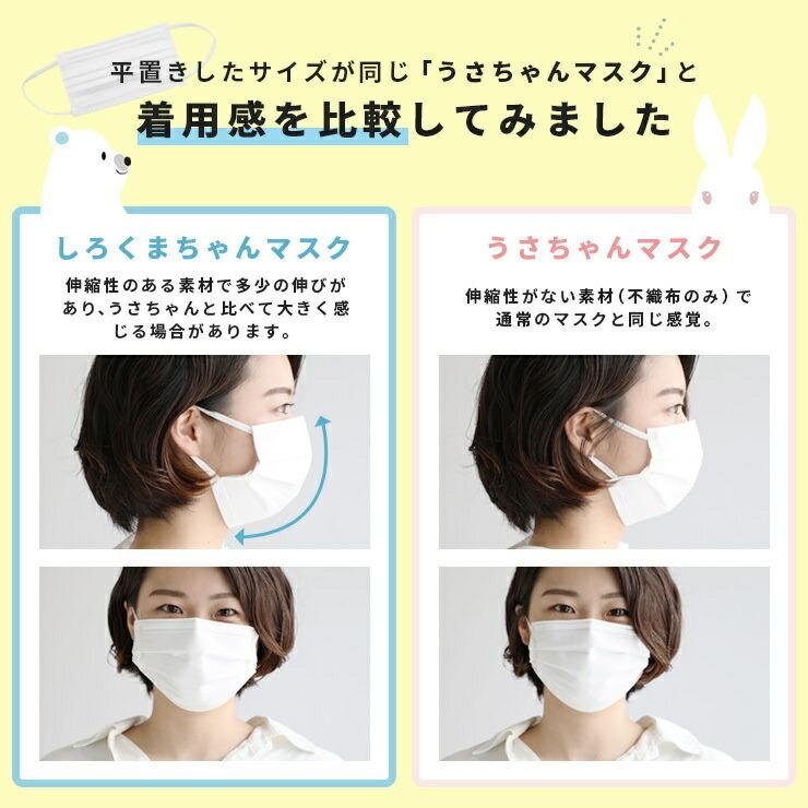 2個無料 冷感マスク 敏感肌 マスク 不織布 50枚 より多い 小さめ さらさら しろくまちゃんマスク 6個セット 不織布マスク 夏用 .3R｜tabtab｜17