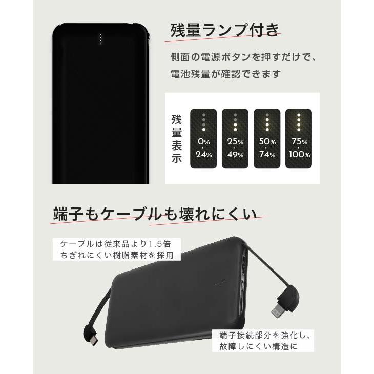 モバイルバッテリー iphone 小型 充電器 大容量 10000mAh 急速充電 PSE認証 3台同時充電 携帯充電器 iPhone/iPad/Android 名入れ 送料無料 Oshimoba E09｜tabtab｜12