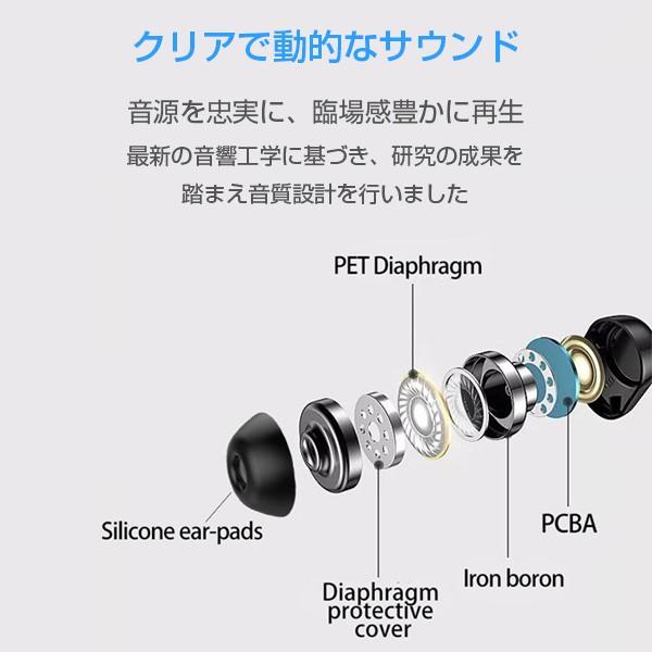 Bluetooth イヤホン カナル型 ワイヤレスイヤホン TWS-X10 Bluetooth5.0 IPX7防水 ブルートゥース 左右分離型 iPhone/Android対応 |  | 06
