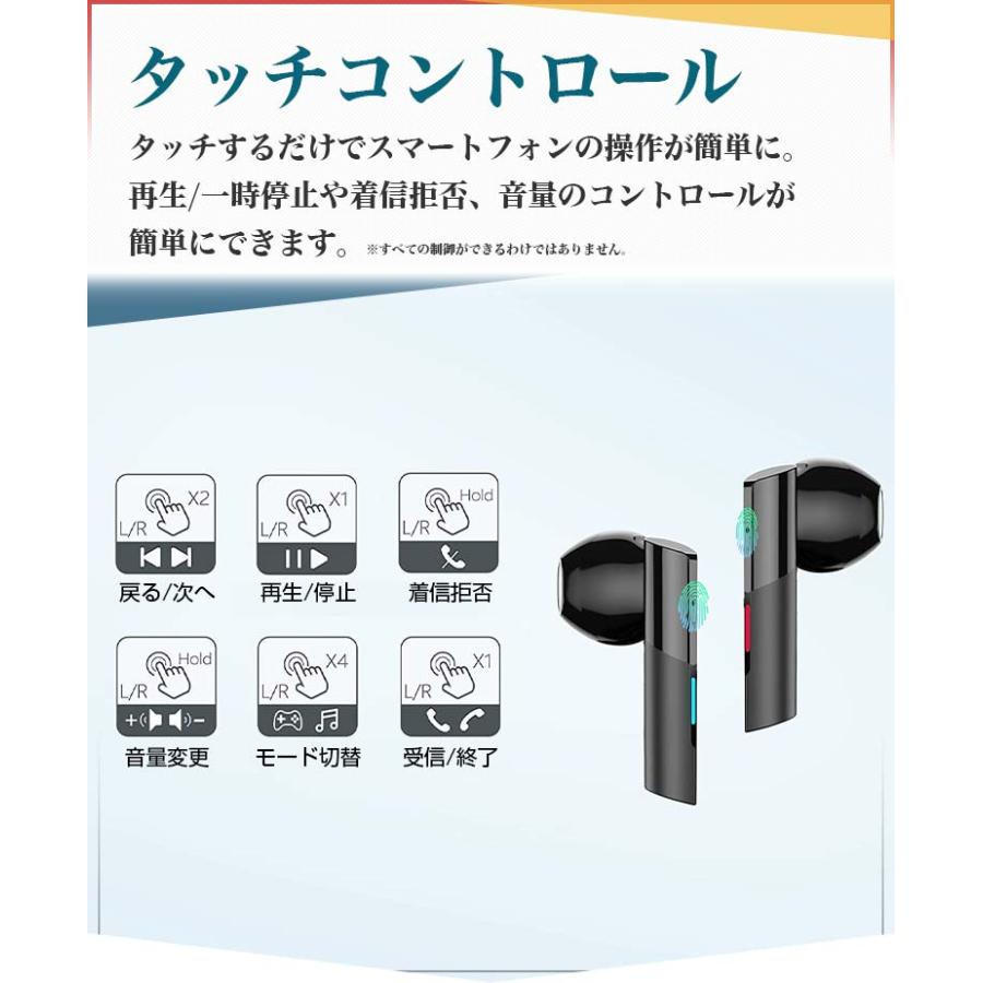 防水 フル ワイヤレスイヤホン bluetooth 自動ペアリング Hi-Fi高音質 左右分離型 マイク付き 軽量 小さい apple android switch iphone13 S-16 |  | 02