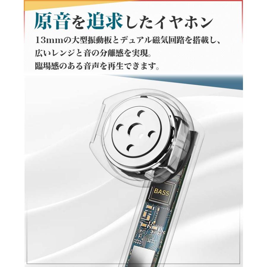 ワイヤレスイヤホン Bluetooth5.2 フル 2022 完全 自動ペアリング Hi-Fi 防水 両耳 片耳 左右分離 iphone13 T16 |  | 04