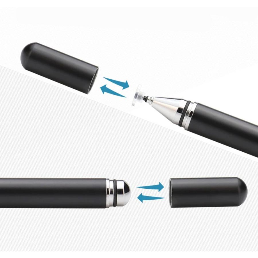 タッチペン 高感度 スマホ タブレット iPad iPhone android 対応 スタイラスペン スマートフォン お絵描き用 ゲーム イラスト ゲーム 両側 ホワイト | ブランド登録なし | 02