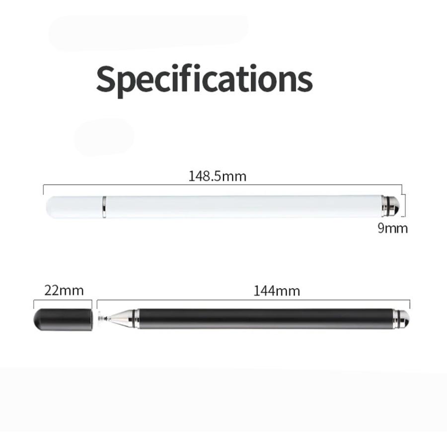 タッチペン 高感度 スマホ タブレット iPad iPhone android 対応 スタイラスペン スマートフォン お絵描き用 ゲーム イラスト ゲーム 両側 ホワイト | ブランド登録なし | 03