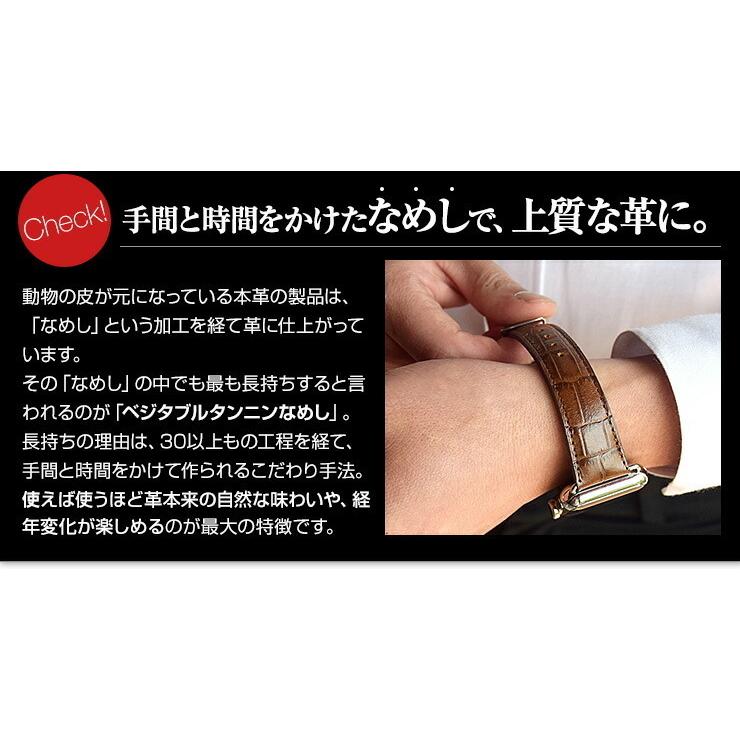 GAZE ゲイズ クロコ型押し スマートウォッチ バンド Apple Watch バンド アップルウォッチ ベルト 本革 牛革 腕時計用ベルト .3R | ブランド登録なし | 03