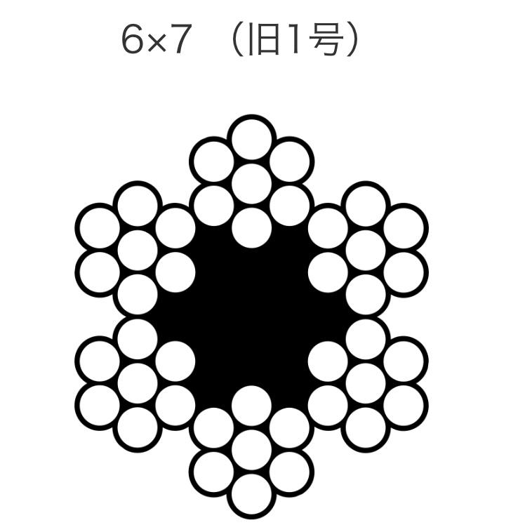 ビニール被覆ワイヤー PVCワイヤー ビニコートロープ メッキ 6×7 G/O アウトワイヤー 【京都府京都市】 4-6mm×100m 1本