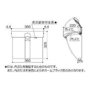YKK エクステリアポスト T6B型【ダイヤルキー標準装備】|tac-online|03