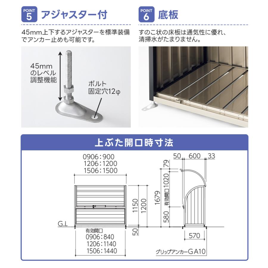 ヨド物置 ヨドコウ物置 ヨドコウ　ダストピットＬタイプ　DPLA-0906_4