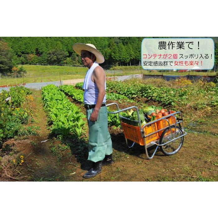 アルミ折畳み式リヤカー・ミニ ノーパンクタイヤ 折りたたみリヤカー