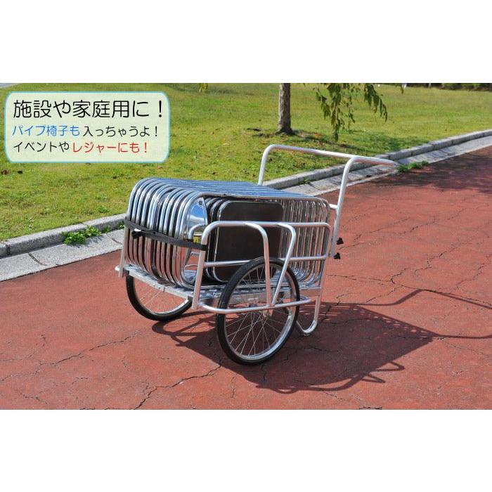 アルミ折畳み式リヤカー・ミニ ノーパンクタイヤ 折りたたみリヤカー