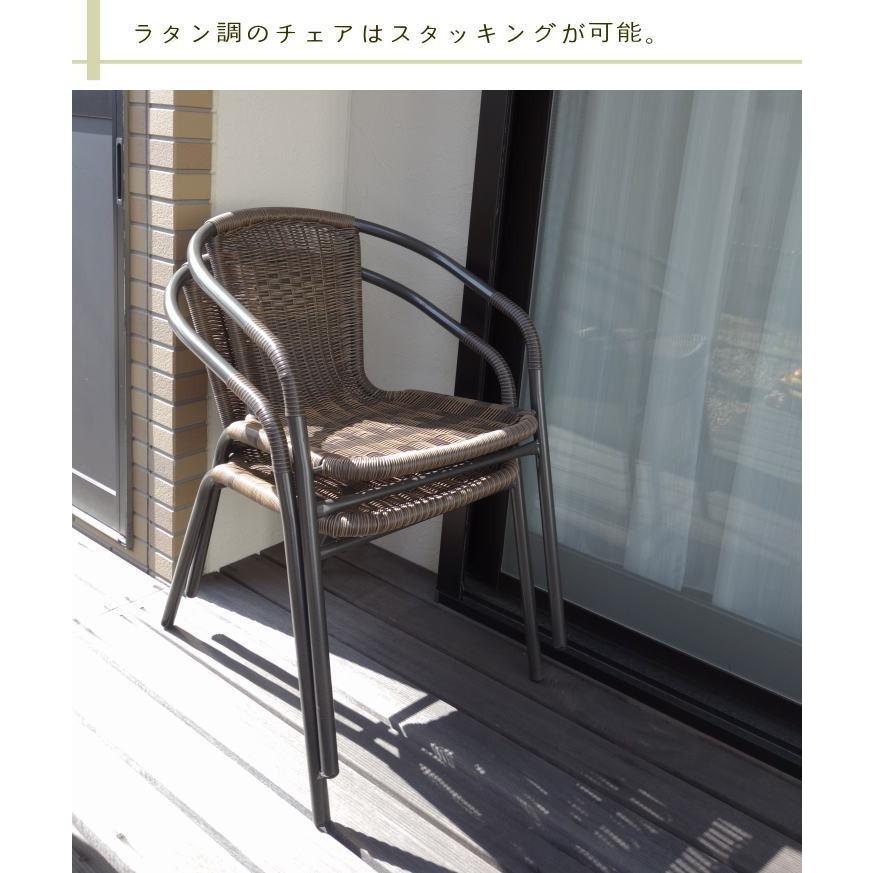 ラタン調ガーデン5点セット ガーデン テーブル×1 セット ガーデン