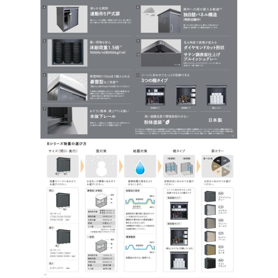 タクボ 物置 BELOS B-2914 一般型 標準屋根 背面棚タイプ【商品配送のみ】物置 屋外 収納庫 物置 おしゃれ ベランダ収納庫 屋外 スチール物置