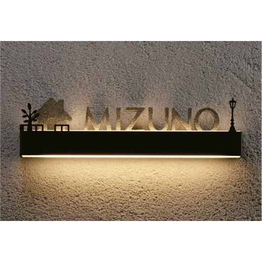 美濃クラフト 表札 LEDバックライト表札 ストライト LED内臓 CL-9 表札 戸建 : タックオンライン ヤフー店 - 通販 ...