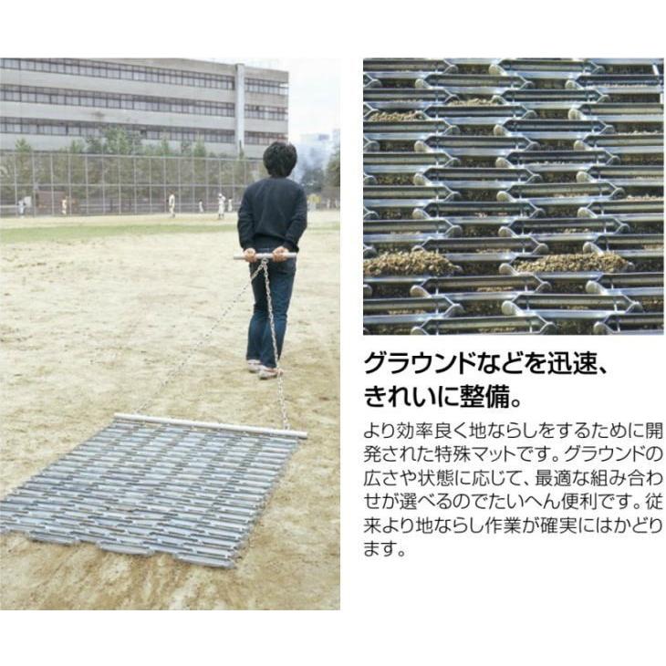 山崎産業 ランニングマット 1連 F-76-1 1000x3000mm トンボ コートブラシ グランド整備 ゴルフ 練習場 グランドレーキマット グランドならし グランド整地_1