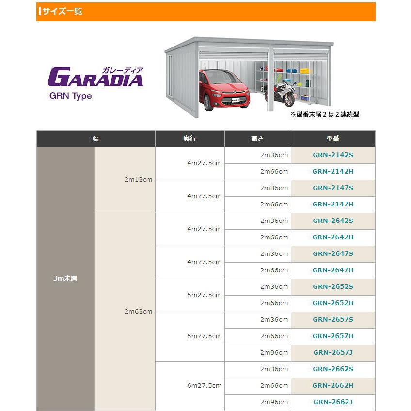 【関西限定！配送のみ　お客様組立品】イナバ物置　ガレージ　ガレーディア　GRN-3157SL-2　スタンダード　一般型　車庫　イナバガレージ_9