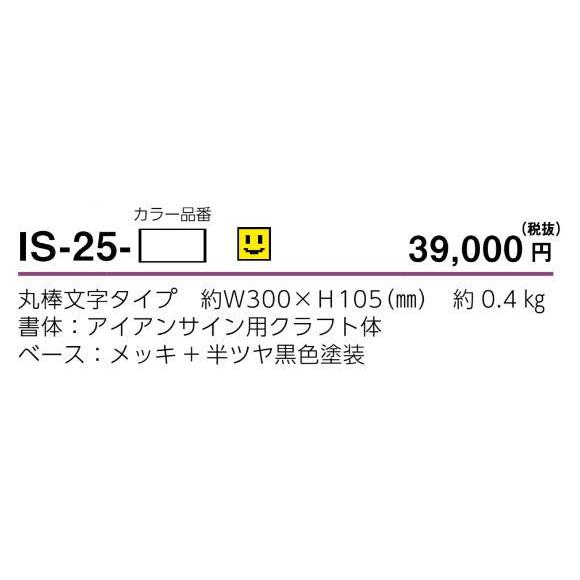 美濃クラフト　アイアンクラフト表札　アイアンマン　IS-25