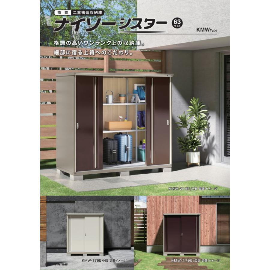 関西限定　標準組立工事付　イナバ物置　ナイソーシスター　KMW-179D　物置 屋外 収納庫 物置 おしゃれ 屋外 スチール物置　稲葉製作所