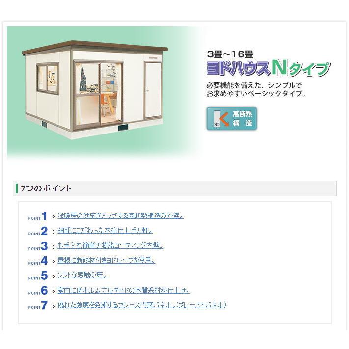 ヨドハウス Nタイプ 12畳 YHN-120 一般型 お客様組立品 ヨドコウ 淀川 