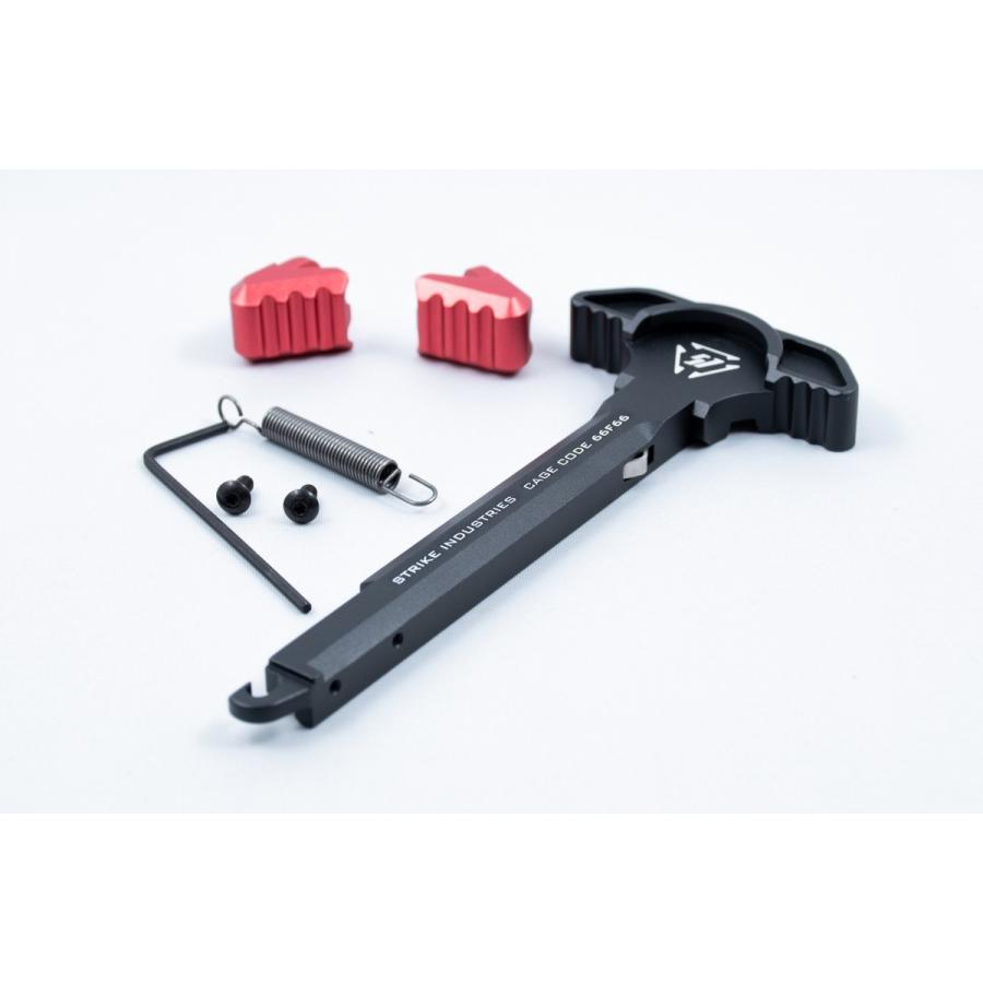 STRIKE INDUSTRIESタイプ チャージングハンドル Black-Red【ポスト投函