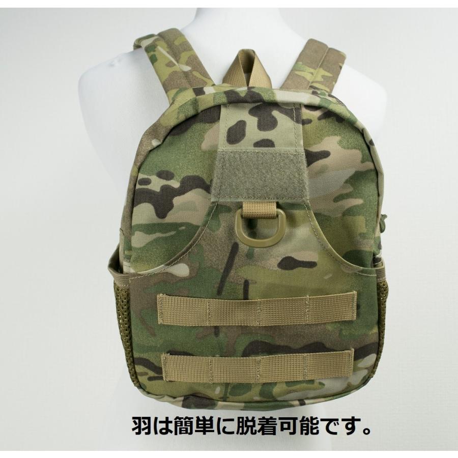 「Little Bat Backpack」 可愛い迷彩リュック 羽付き マルチカム｜tac-zombiegear｜11