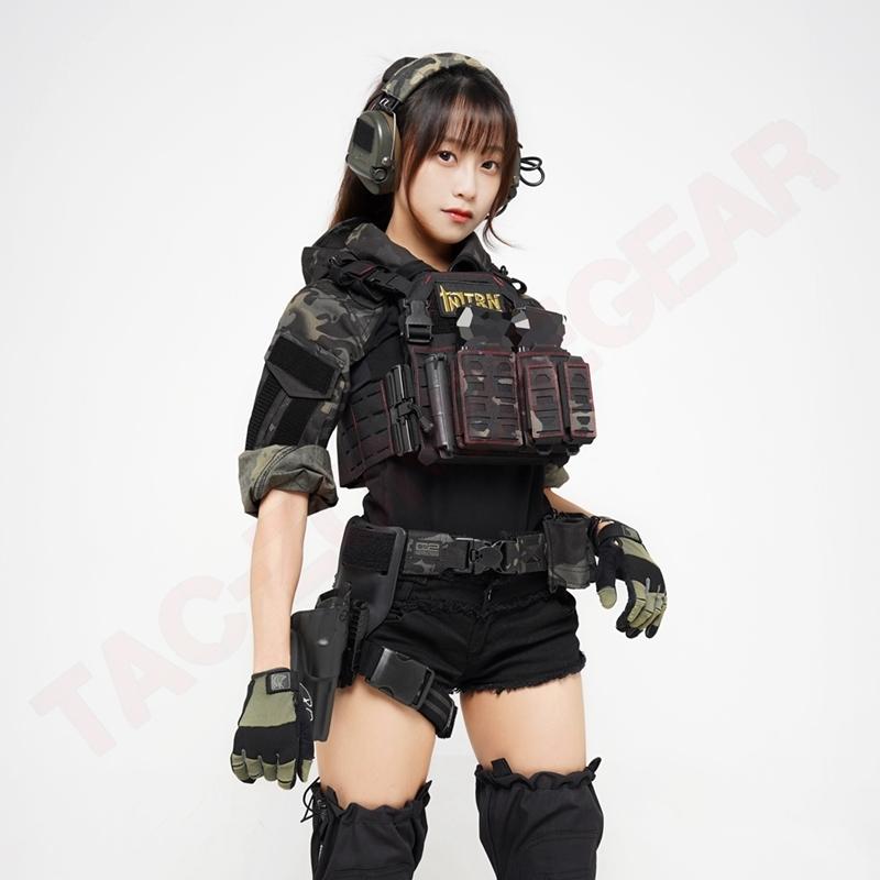 SP2 フード付き カスタム コンバットシャツ / マルチカムブラック 男女