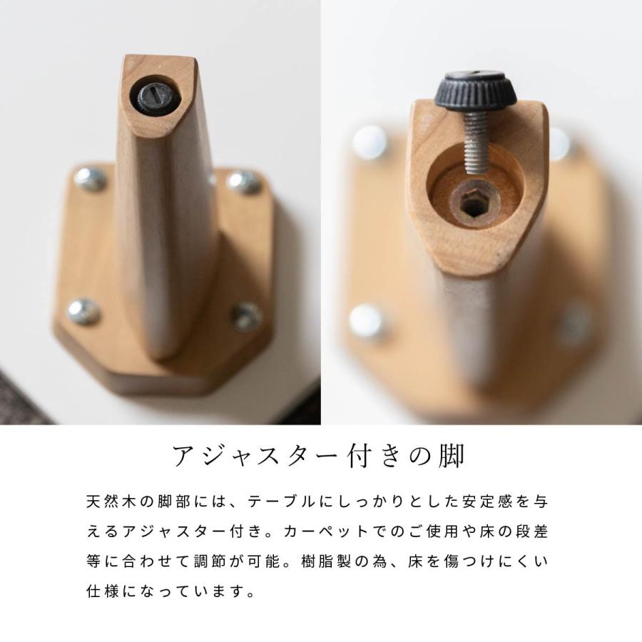 ローテーブル 四角 木製 北欧 白 おしゃれ 幅110 110cm リビング 光沢 鏡面 UV塗装 かわいい 小さい 座卓ホワイト | tac INTERIOR | 18