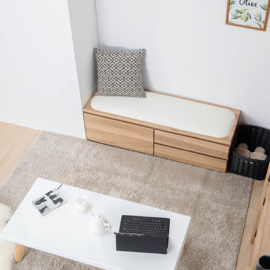 ローテーブル 四角 木製 北欧 白 おしゃれ 幅110 110cm リビング 光沢 鏡面 UV塗装 かわいい 小さい 座卓ホワイト | tac INTERIOR | 04