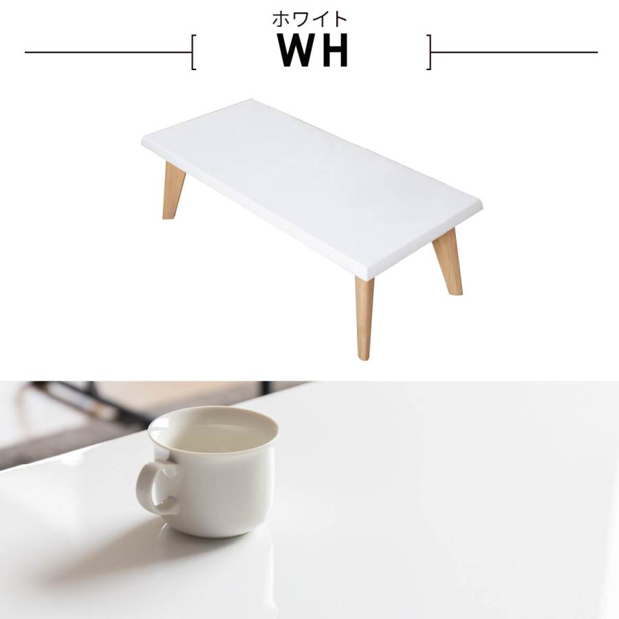 ローテーブル 四角 木製 北欧 白 おしゃれ 幅110 110cm リビング 光沢 鏡面 UV塗装 かわいい 小さい 座卓ホワイト | tac INTERIOR | 09