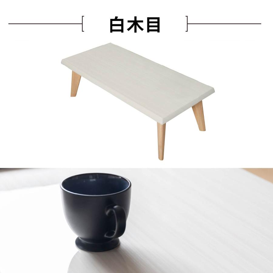 ローテーブル 四角 木製 北欧 白 おしゃれ 幅110 110cm リビング 光沢 鏡面 UV塗装 かわいい 小さい 座卓ホワイト | tac INTERIOR | 10