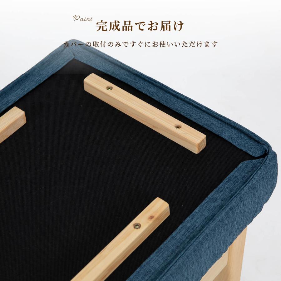 ベンチ 収納 ソファ ダイニングチェア カバー おしゃれ 北欧 ベンチソファ スツール 国産 ひのき クッション 収納ボックス 木製 椅子 LD_24