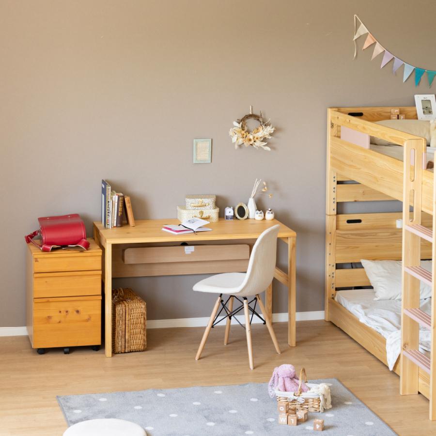 パソコンデスク ワゴン デスク 机 幅 43 おしゃれ 木製 勉強机 サイドチェスト 大人 学習 テレワーク 在宅 勤務 ひのき パソコン ワゴン | tac INTERIOR | 20