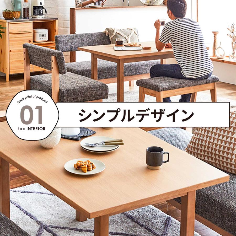 ダイニングテーブル 北欧 シンプル 無印 無垢 オーク材 おしゃれ  オーク ホワイト テーブル ダイニング 木 120 2人 | tac INTERIOR | 05